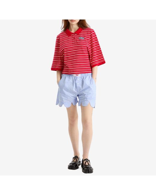 Charles Jeffrey Blue Scalloped Boxer Shorts