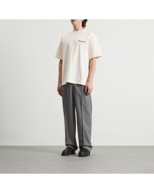About Blank Gray Everyday Pleated Trouser for men