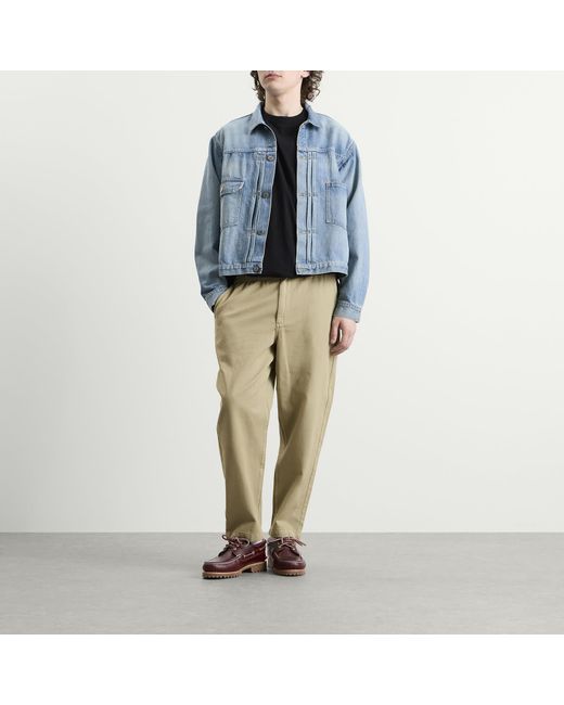 Wax London Natural Kurt Twill Trousers for men