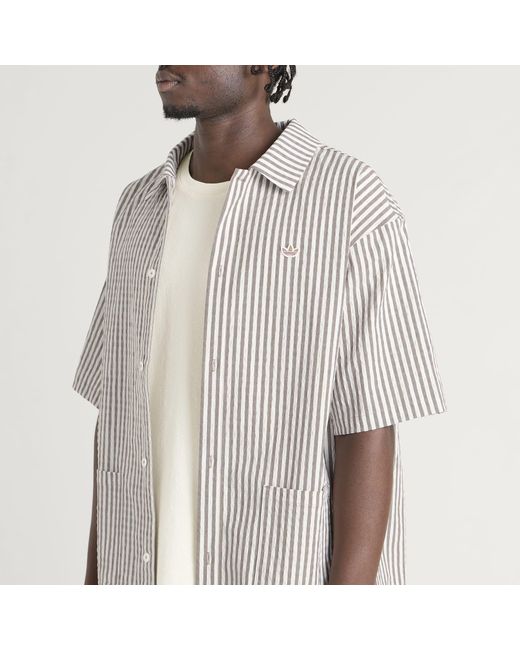 Adidas Gray Resort Button Down Shirt for men