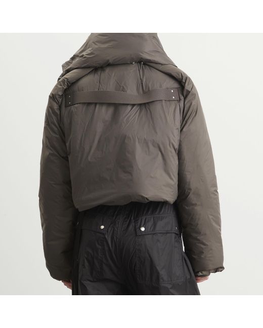 Rick Owens Gray Convertible Padded Jacket