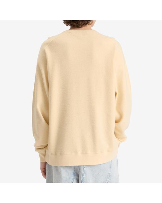 YMC Natural Almost Grown Waffle Sweatshirt for men