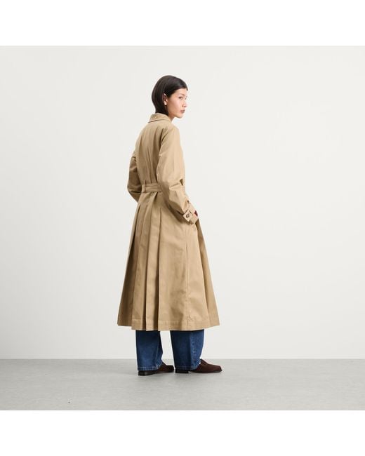Damson Madder Natural Sofia Pleated Trench Coat