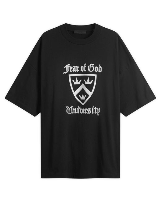 Fear Of God Black University T-Shirt for men