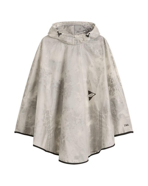 And Wander Gray End. X 3L Print Poncho
