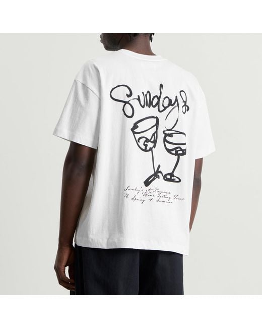 Sundays White Wine T-Shirt for men