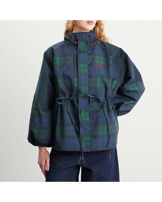 Damson Madder Blue Liu Check Raincoat