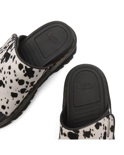 Dr. Martens Black Zebzag Slide