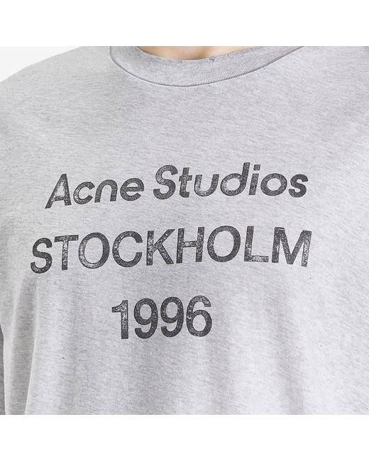 Acne White Exford 1996 Logo T-Shirt for men