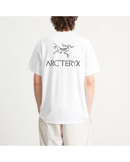 Arc'teryx White Kragg Sl Cotton Bird Word T-Shirt for men