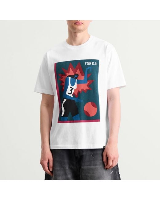 by Parra White Basketball T-Shirt for men