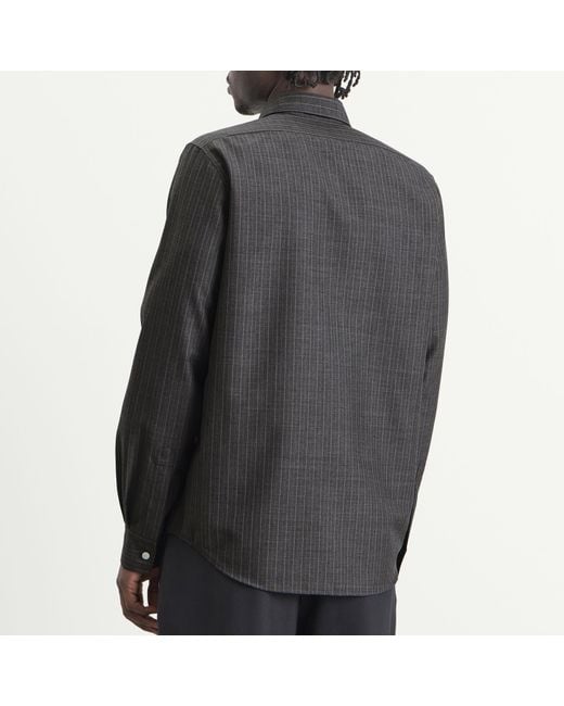 Jil Sander Black Tailored Stripe Shirt for men