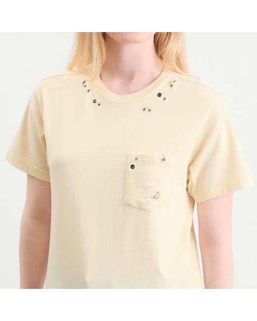 Isabel Marant Natural Yazrane Pierced T-Shirt