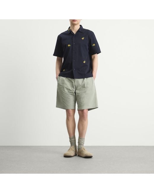 Service Works Blue Cross Stitch Shirt for men