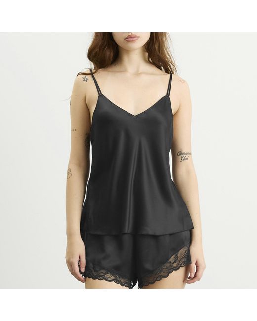Calvin Klein Black Satin Cami Set