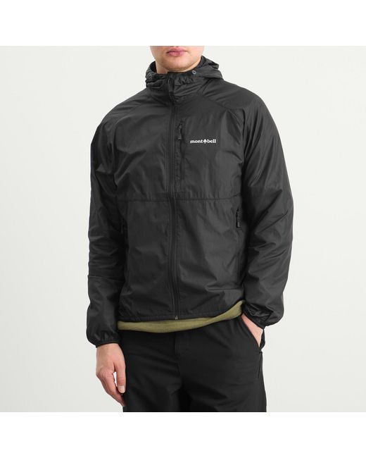 Montbell Black Wind Blast Hooded Jacket for men