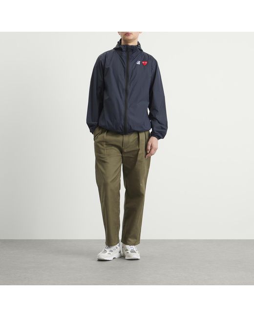 COMME DES GARÇONS PLAY Blue X K-Way Full Zip Packable Jacket for men
