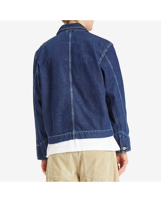 POLAR SKATE Blue Cliff Denim Jacket for men