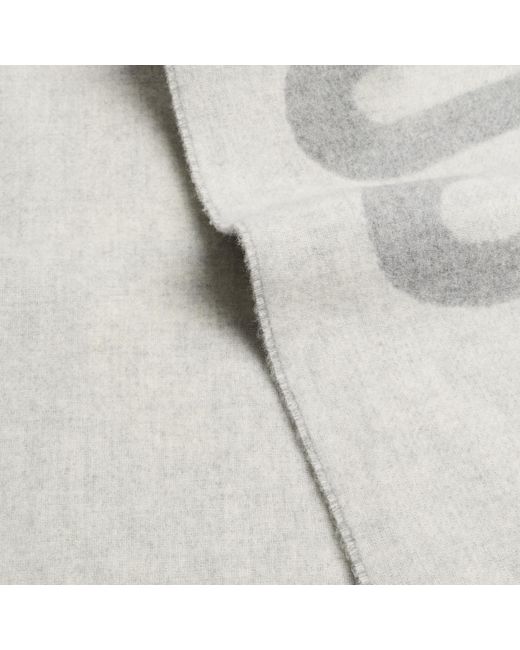 Jacquemus White Logo Scarf for men