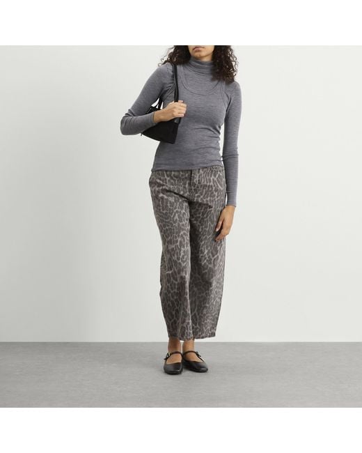 GOOD AMERICAN Gray Good Standard Barrel Jeans