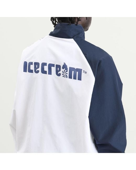 ICECREAM Blue Running Dog Panelled Football Track Top for men