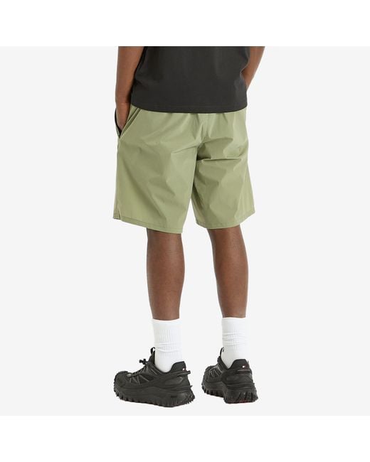 Moncler Green Bi-Stretch Nylon Opaque Shorts for men