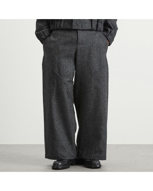 SAGE NATION Gray Curved Seam Carpenter Trouser for men