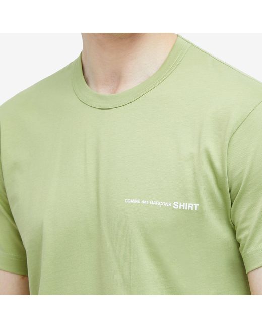 Comme des Garçons Green Chest Logo T-Shirt for men