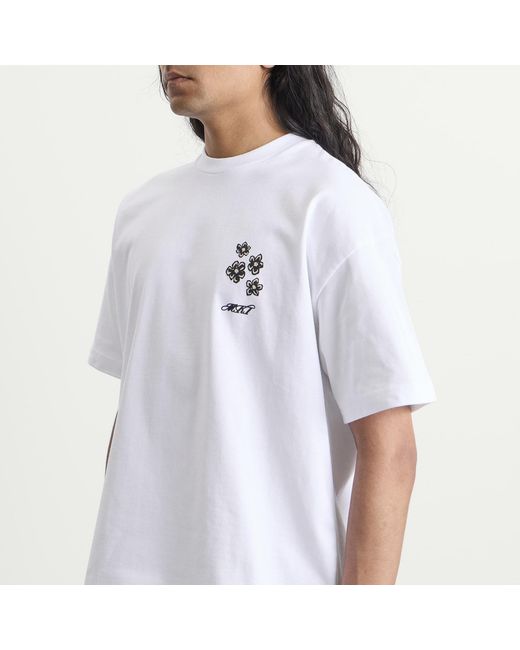 MKI Miyuki-Zoku White Hibiscus T-Shirt for men