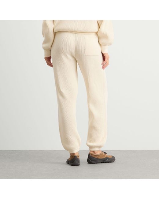 NOTHING WRITTEN Natural Waffle Knit Pants
