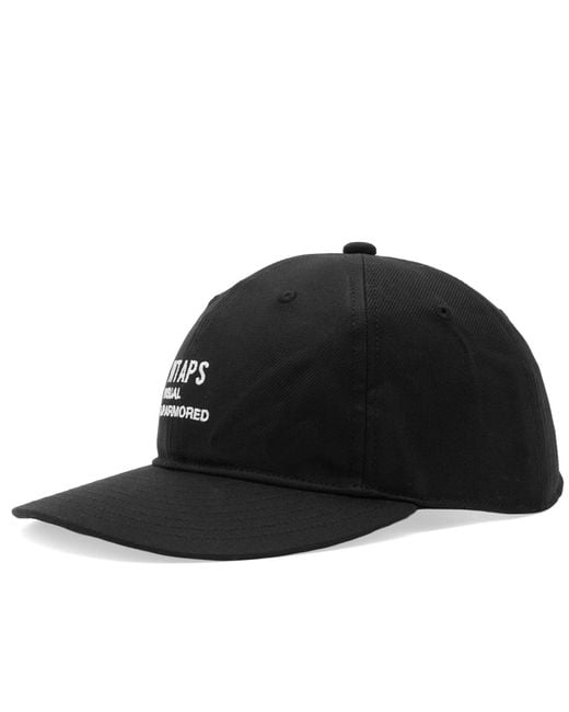 (w)taps Black 6 Panel Baseball Cap for men