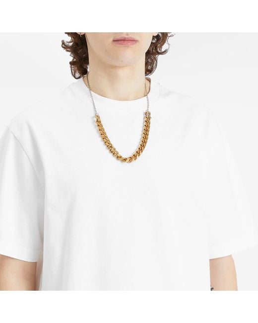 Dries Van Noten Metallic Split Chain Necklace for men