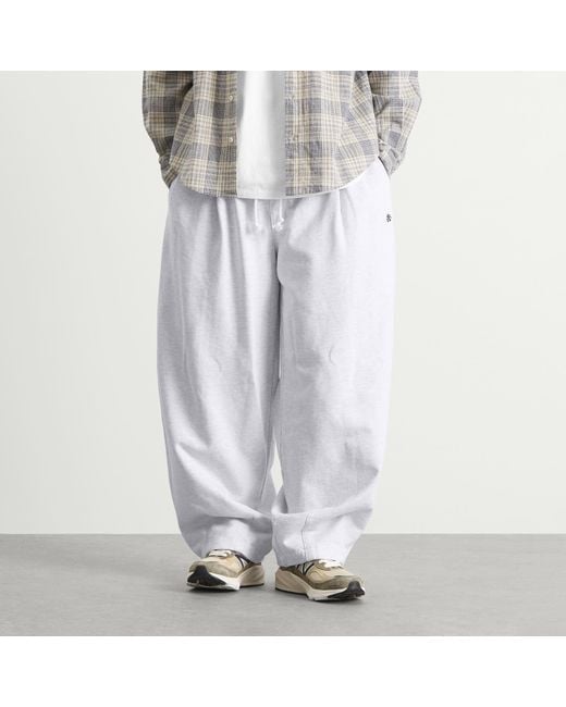 ANGLAN White Steady Sweat Balloon Pants for men