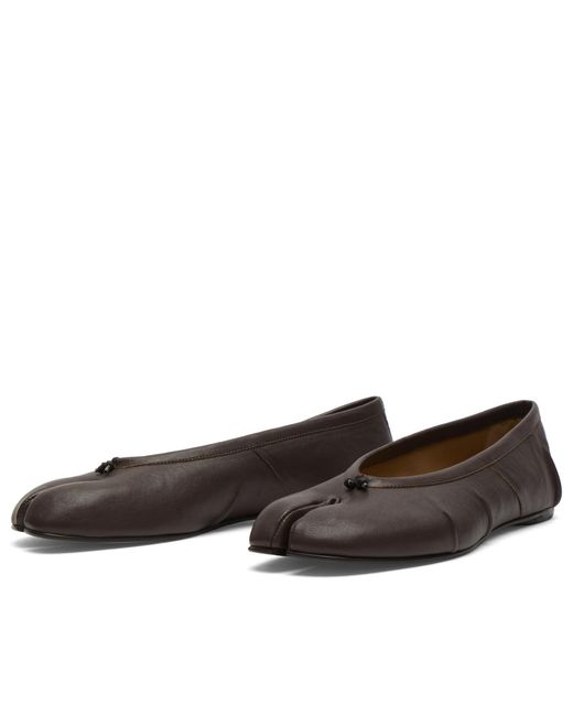 Maison Margiela Brown Tabi Ballerinas