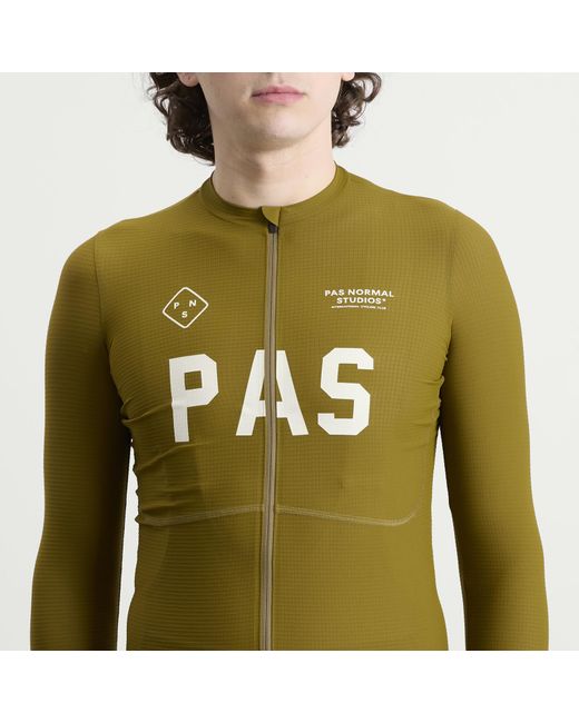 Pas Normal Studios Green Pas Mechanism Pro Long Sleeve Jersey for men