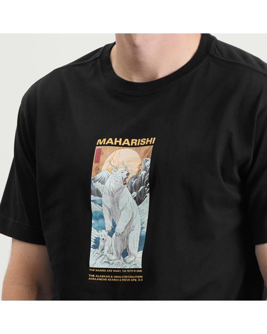 Maharishi Black Alaskan Polar Bears T-Shirt for men