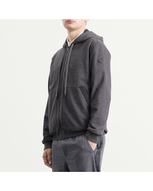 Moncler Gray Zip Up Hoodie for men
