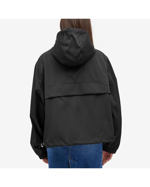 AMI Black Hooded Ami Windbreaker Jacket