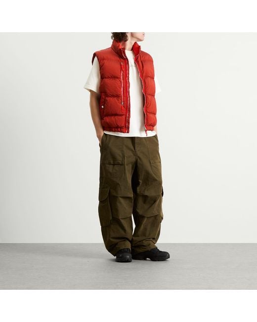 Stone Island Nylon Metal Econyl Down Vest in Red for Men | Lyst