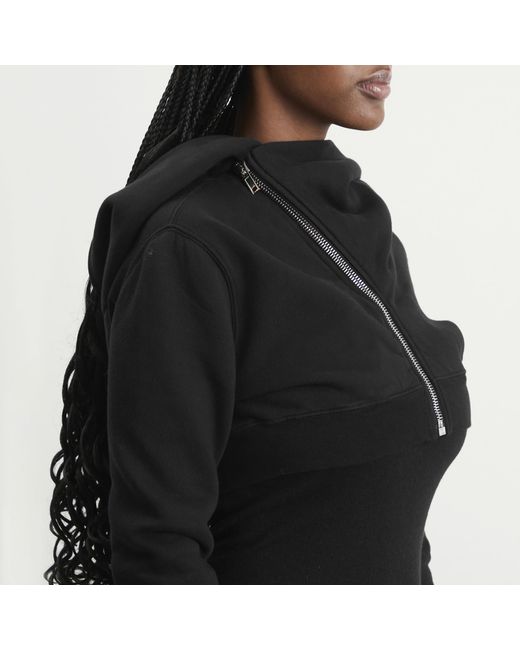 Rick Owens Black Micro Mountain Hoodie