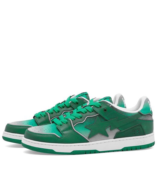 A Bathing Ape Green Bape Sk8 Sta #4 Sneaker for men