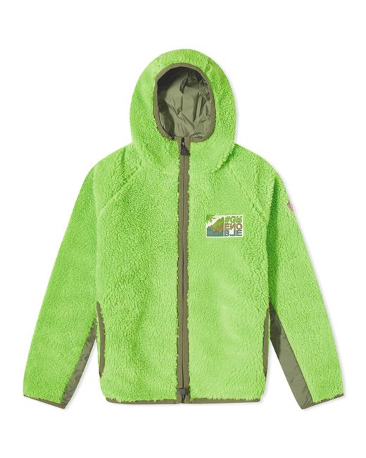 3 MONCLER GRENOBLE Teddy Fleece Jacket in Green for Men | Lyst UK