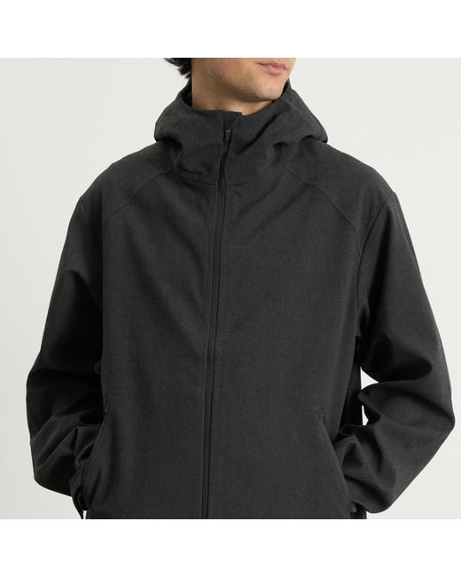Hiking Patrol Black Waypoint Texture Hooded Jacket for men