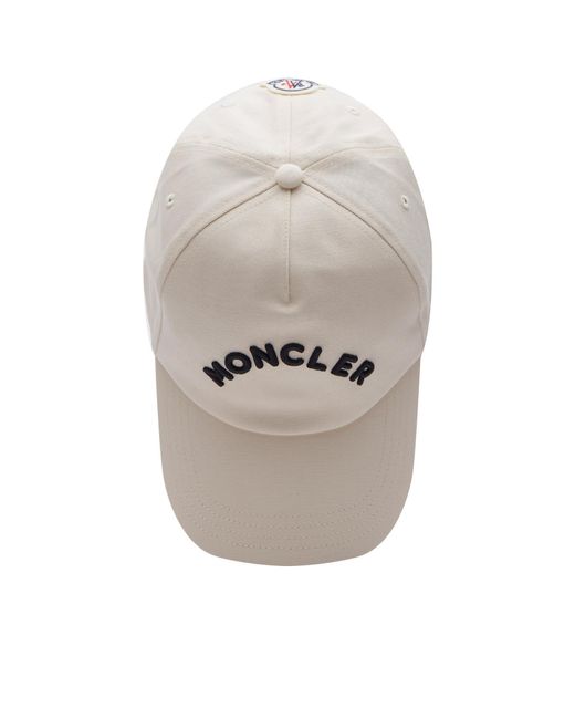 Moncler White Arch Logo Cap for men