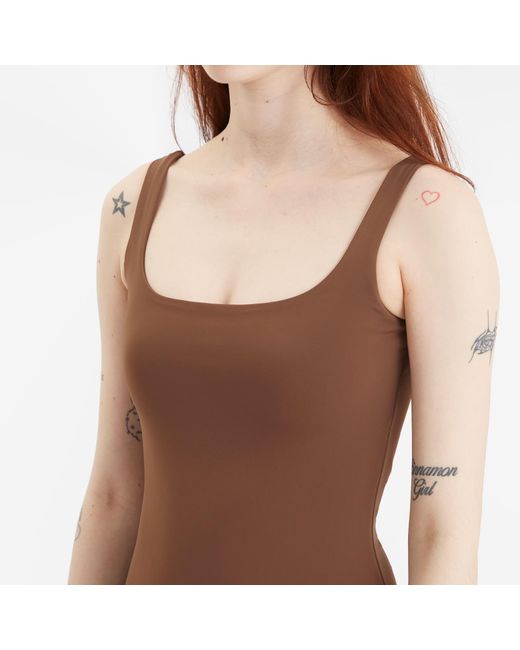Entire studios Brown Square Neck Bodysuit