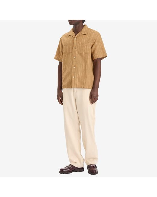 Corridor NYC Natural Boulder Stripe Vacation Shirt for men