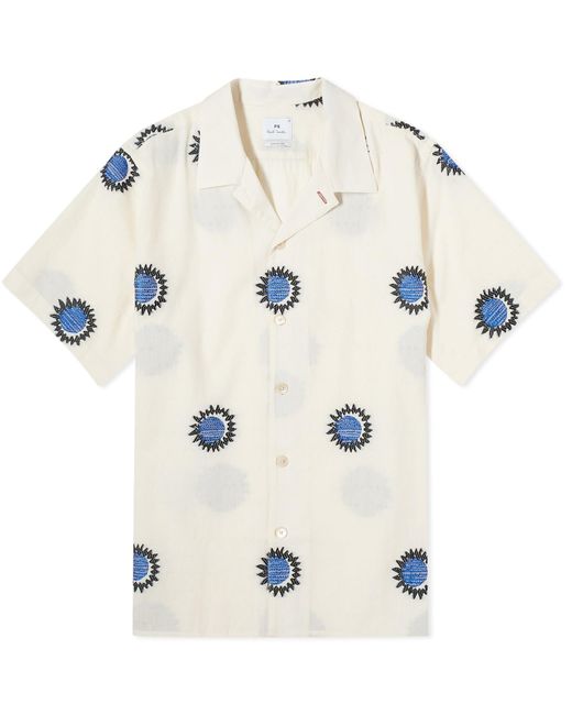 Paul Smith Natural Embroidered Vacation Shirt for men