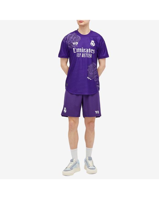 Y-3 Purple X Real Madrid 4Th Jersey Shorts for men