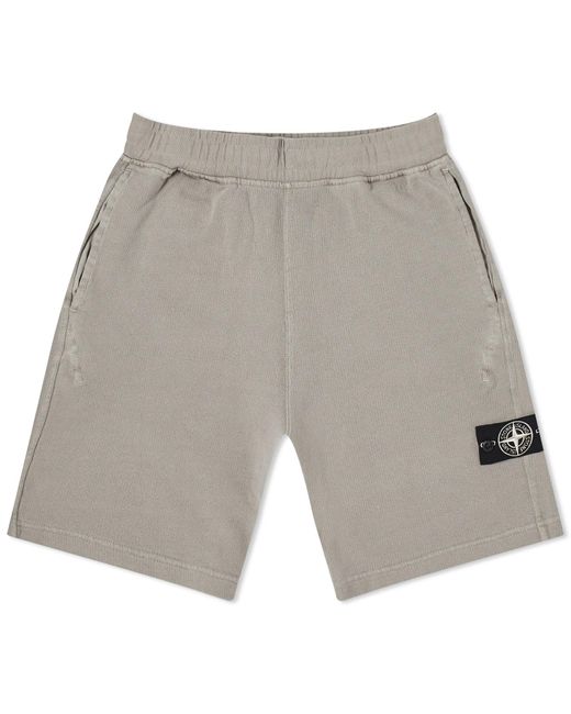 Stone Island Gray Closed Loop Tinto Terra Sweat Shorts for men