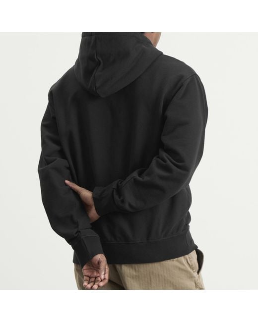 Arte' Black Circle Logo Zip Hoodie for men
